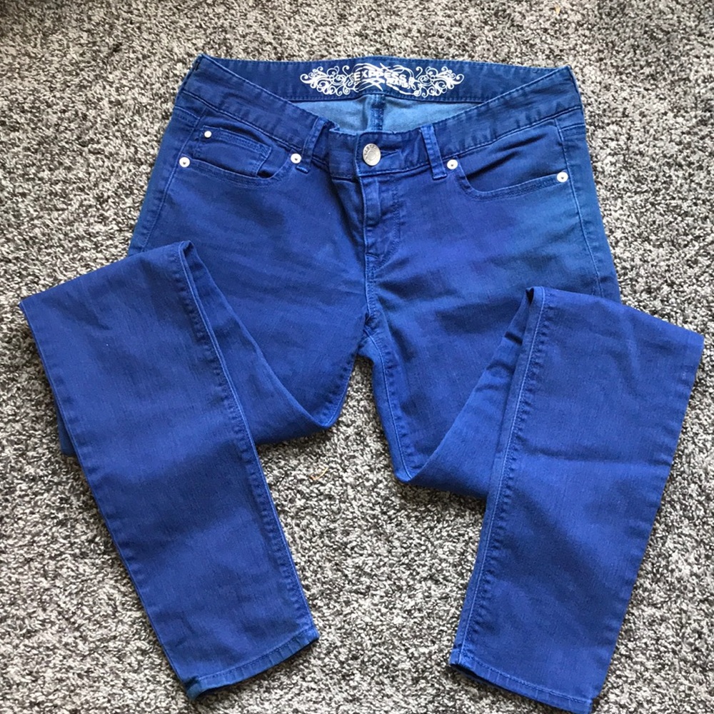 Express Blue Jean Legging Stella Low Rise Reg 6